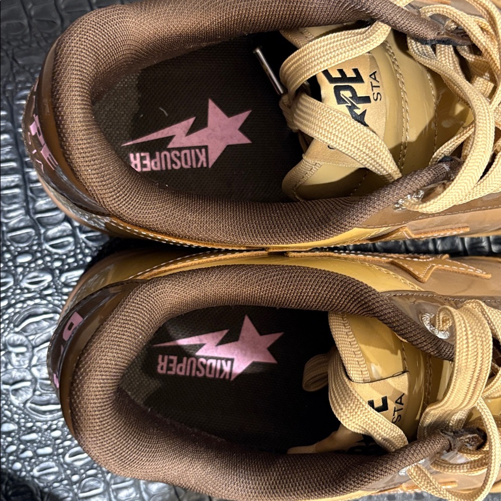 Bape STA Sneakers in Brown and Tan - Picture 4 of 6